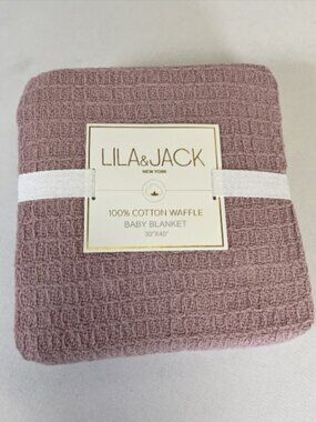 Lila and Jack 100% Cotton Waffle Baby Blanket Soft Lightweight Receiving Blanket